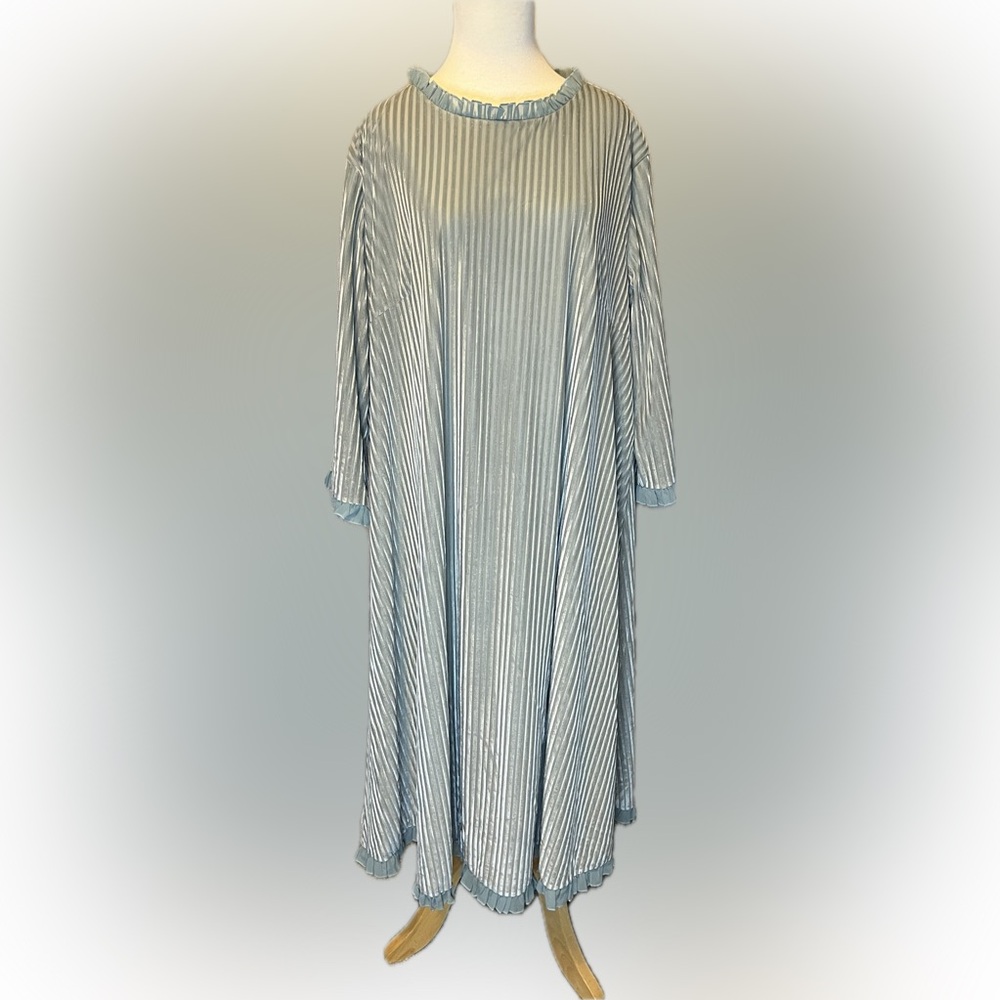 Dainty Jewells Velvet Midi Dress Silver Green size 3X